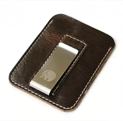 Leather Wallet & Money Clip - Minimalist RFID • $21