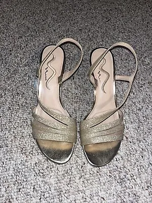 Nina NY Sparkly Gold Heels. Women’s Size  8.5 Dressy Shoes. Preowned. • $19.99