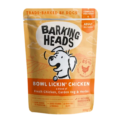£27.10 • Buy Barking Heads Bowl Lickin' Chicken Wet Dog Food Pouches  - 10 X 300g
