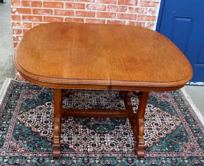 French Antique Oak Art Nouveau Kitchen Table Circa 1895 • $2500