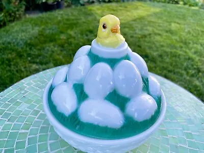 Westmoreland Glass Chick & Eggs  Nest. • $35.99