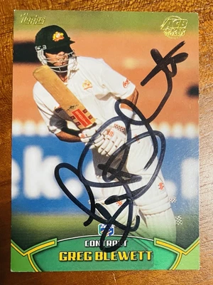 $3.99 • Buy Greg Blewett Signed 2003 Topps ACB Gold Test Stars Contract Australia Cricket