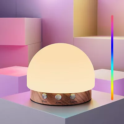 £17.99 • Buy Night Light For Children, LED Bedside Table Lamp With RGB Color Changing, Music