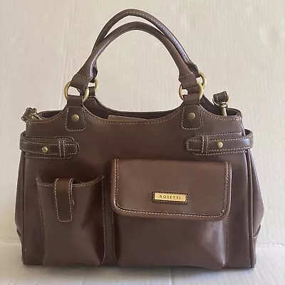 Rosetti Hand/Shoulder Bag Brown Leather With Matching Wallet • $24.99