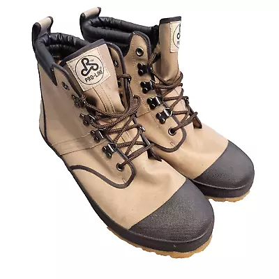 PROLINE Wader Boots Men Size US 12 Lace-Up W285D Hunt Fishing Shoe Steel Shank • $34.99