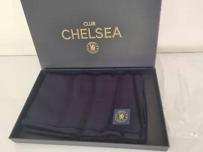 Chelsea FC Cashmere Navy Scarf With Box For A Gift • £14.99