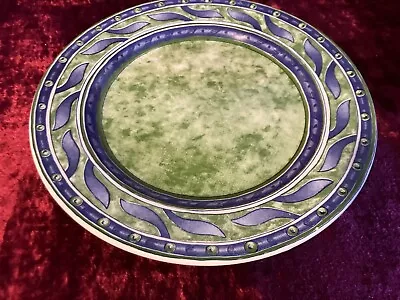 BEST DEAL! FREE SHIP! Pier 1 Italy  VERSAILLES  Dinner Plate 10 1/4  Green Blue • $26.50