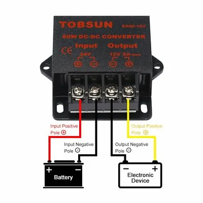 DC 24V To 12V 5A 60W Voltage Regulator Buck Converter Step Down Module Car Auto • £9.49