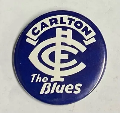 Vfl/afl Vintage Carlton The Blues Collectable Tin Badge / Pin • $12.50