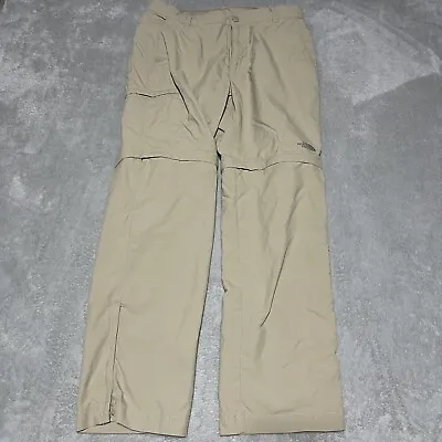 The North Face Convertible Pants Shorts Men's Size 36 Beige Hiking Outdoors Camp • $19.95
