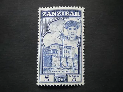 Zanzibar 1961 5s Deep Bright Blue SG385 VLMM • $1.55