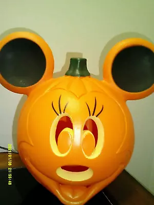 Disney Mickey Mouse Light Up Pumpkin Orange Plug In 12  X 11  • $29.99