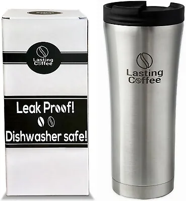£12.95 • Buy Lasting Coffee Leak Proof Vacuum Insulated Stainless Steel Travel Mug, 16 Oz