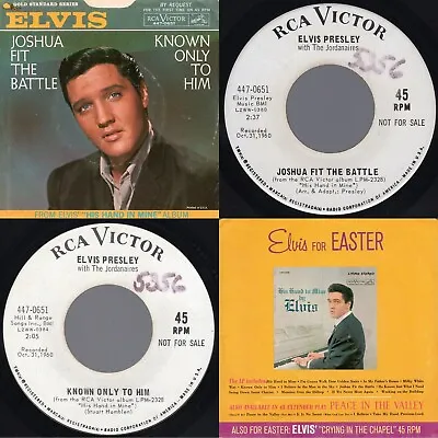 Elvis Presley  Joshua Fit The Battle Of Jericho  RCA Victor 447-0651 1966 Gospel • $168