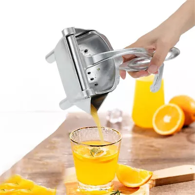 Manual Juicer Aluminum Alloy Hand Juice Press Squeezer Fruit Juicer Extractor L • $15.50