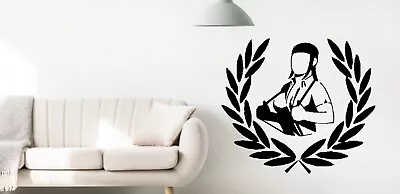 £15 • Buy Vinyl Decal Sticker Ska Style Laurel Leaf Girl With Braces Inside 70s 80s Music