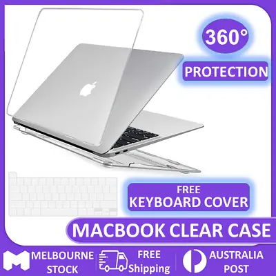 $14.49 • Buy MacBook Air Pro Glossy Crystal Clear Case + Keyboard Cover 12'' 13  14  16  Inch