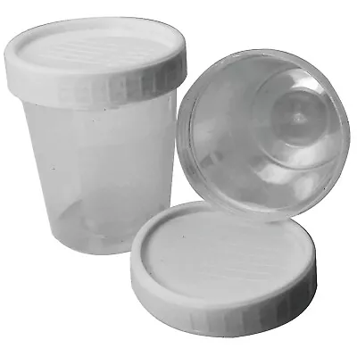 50 X 120ml Plastic Urine Collection Sample Cups Containers Bottles + Screw Lids • £15.99