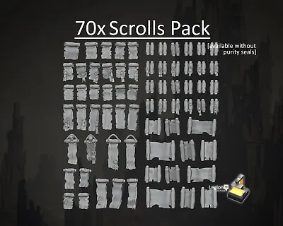 70x Miniature Scrolls Oaths Papers Posters Pack For Space Marine Model Bits 30k • £10.58