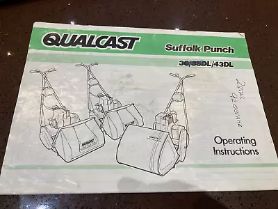 Qualcast Petrol Lawnmower Operating Instructions Suffolk Punch 30 / 35DL / 43DL • £6.49