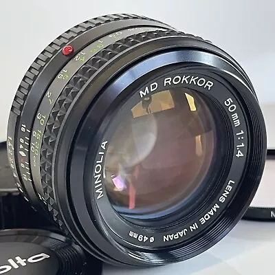 [AS IS] MINOLTA MD ROKKOR 50mm F/1.4 MF Standard From JAPAN • $49