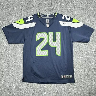 Nike On Field MARSHAWN LYNCH #24 Seattle Seahawks Jersey Youth Kids Large 14/16 • $39.95