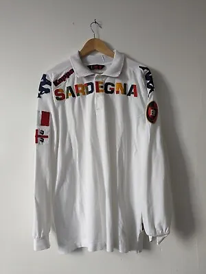 Kappa Cagliari Long Sleeve Sardegna Polo Shirt - Size XXL • £9.99