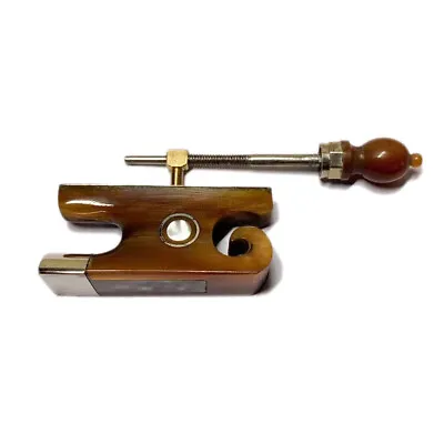 4/4 OX Horn Frog W/ Screw Button Fit Violin Bow Abalone Nickel Silver Parts • $24.99