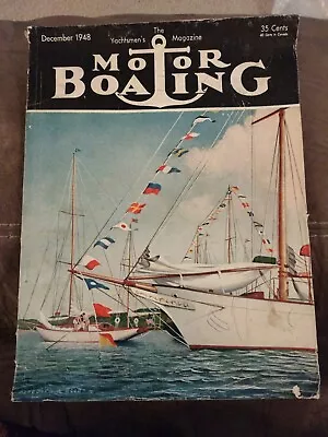 Vintage Motor Boating Magazine The Yachtsmen's Magazine Ads 1948 December • $17.99