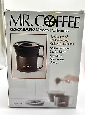 Mr Coffee Quick Brew Microwave Coffee Maker 10 Oz. Travel Mug QB1 Made In USA  • $13.49
