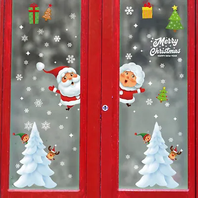 $1.59 • Buy Cartoon Christmas Window Sticker Santa Claus Snowman Art Wall Decal Home Decor