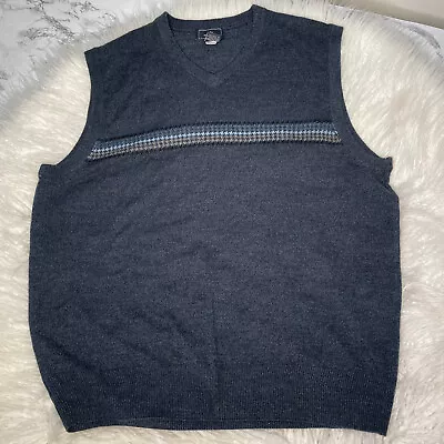 DOCKERS Sweater Vest Adult   Size Large Gray V-Neck Pullover Mens • $20