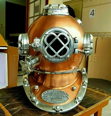 $189 • Buy Vintage Diving Helmet Antique Scuba U.S Navy Mark V Scuba Divers Helmet Gift