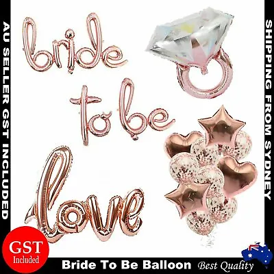 $4.99 • Buy Bride To Be Hens Party Bridal Shower Decorations Engagement Balloons Banner Rose