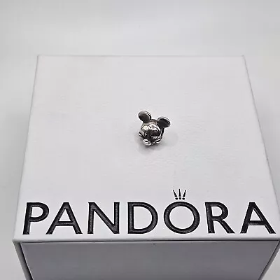 Genuine Pandora Disney Polished Mickey Mouse Head Charm ALE 925 #791587 • £17