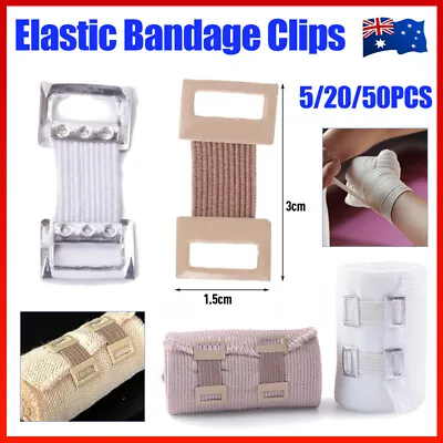Elastic Bandage Clips 5-50 PCS Wrap Stretch Metal Clamps Hooks Buckles AU Stock • $3.23