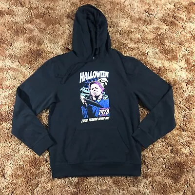 NEW John Carpenters Halloween Michael Myers Men Sz M Black Hoodie Sweatshirt • $37.49