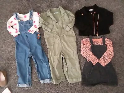 Baby Girls Dungarees/Top/All-in-one/Jacket/Dress 18-24 Months Excellent Con • £3.20