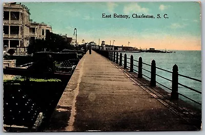 Vtg Charleston South Carolina SC East Battery 1910s View Old Postcard • $7.99