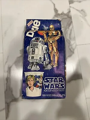 1980 Star Wars Dixie 100 5oz. Fun Cups Sealed Box Never Opened R2-D2 60 Pcs • $29.99