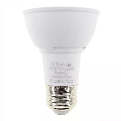 Verbatim 99553 Dimmable Par20 Led Bulb 120v E26 7w 500-lumen 25° 2700k • $7.88