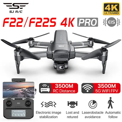 SJRC F22S/F22 PRO RC Drone 4K Camera GPS Professional HD RC Quadcopter Drone RTF • $453.11