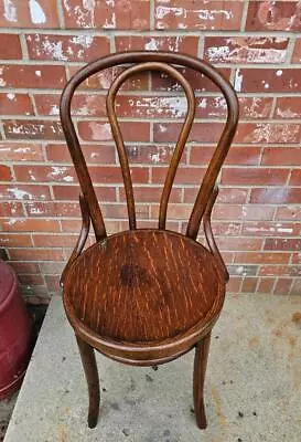 Antique Bentwood Thonet Chair Bistro Cafe Ice Cream Parlor Dining Hip Rests • $142.49