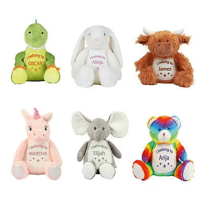 Personalised Embroidered Teddy Bear Soft Cuddly Embroidery Plush Personal Gift • £24.99