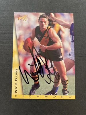 $8 • Buy 1997 Select Nick Daffy Richmond Personally Signed Card In Mint Condition