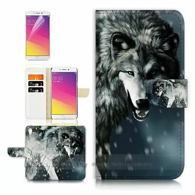 Wolf  TPU Phone Wallet Case Cover For New Optus X Start 2  - 21378 • $13.99