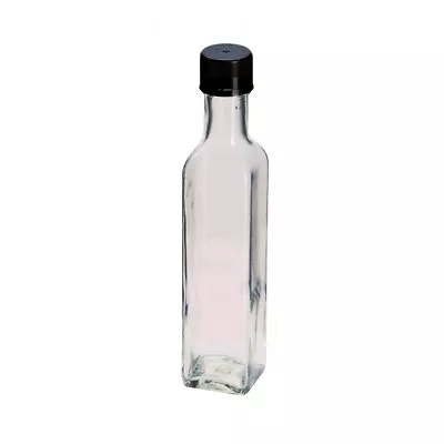 250ml Square Glass Bottle - Screw Top Lid - Oils Dressings Liqueurs • £1.70