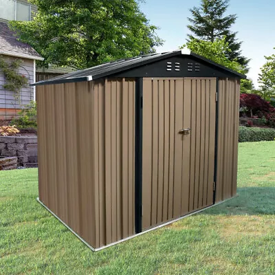 6 X 8 Outdoor Storage Garden Shed Apex Roof Free Foundation Tool Box With Base • £239.99