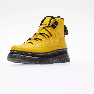 Dr Marten Yellow Boury Nylon & Leather Utility Boots • £50
