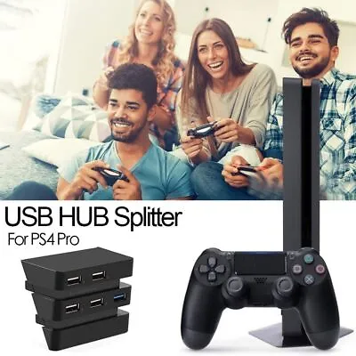 $22.61 • Buy PS4 Pro 5 Port Charger Adapter USB HUB Splitter Host USB Expander For PS4 Pro